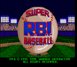 Super R.B.I. Baseball (USA) Title Screen
